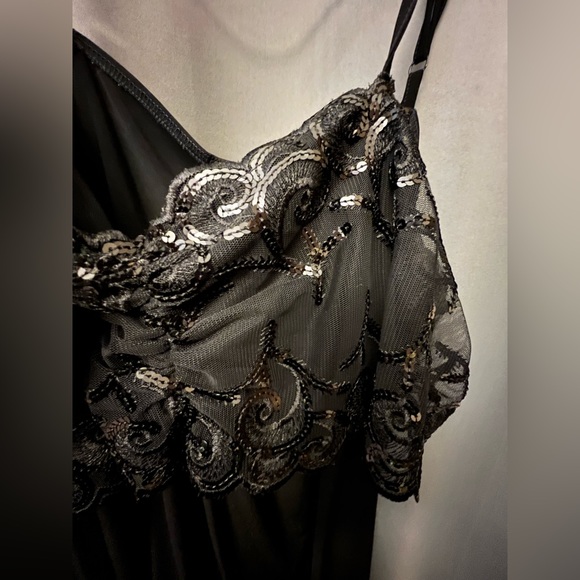 Lane Bryant Sequins Lace Bust Black Cami - Picture 2 of 4